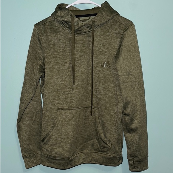Adidas Men's Olive Hoodie - Picture 1 of 2